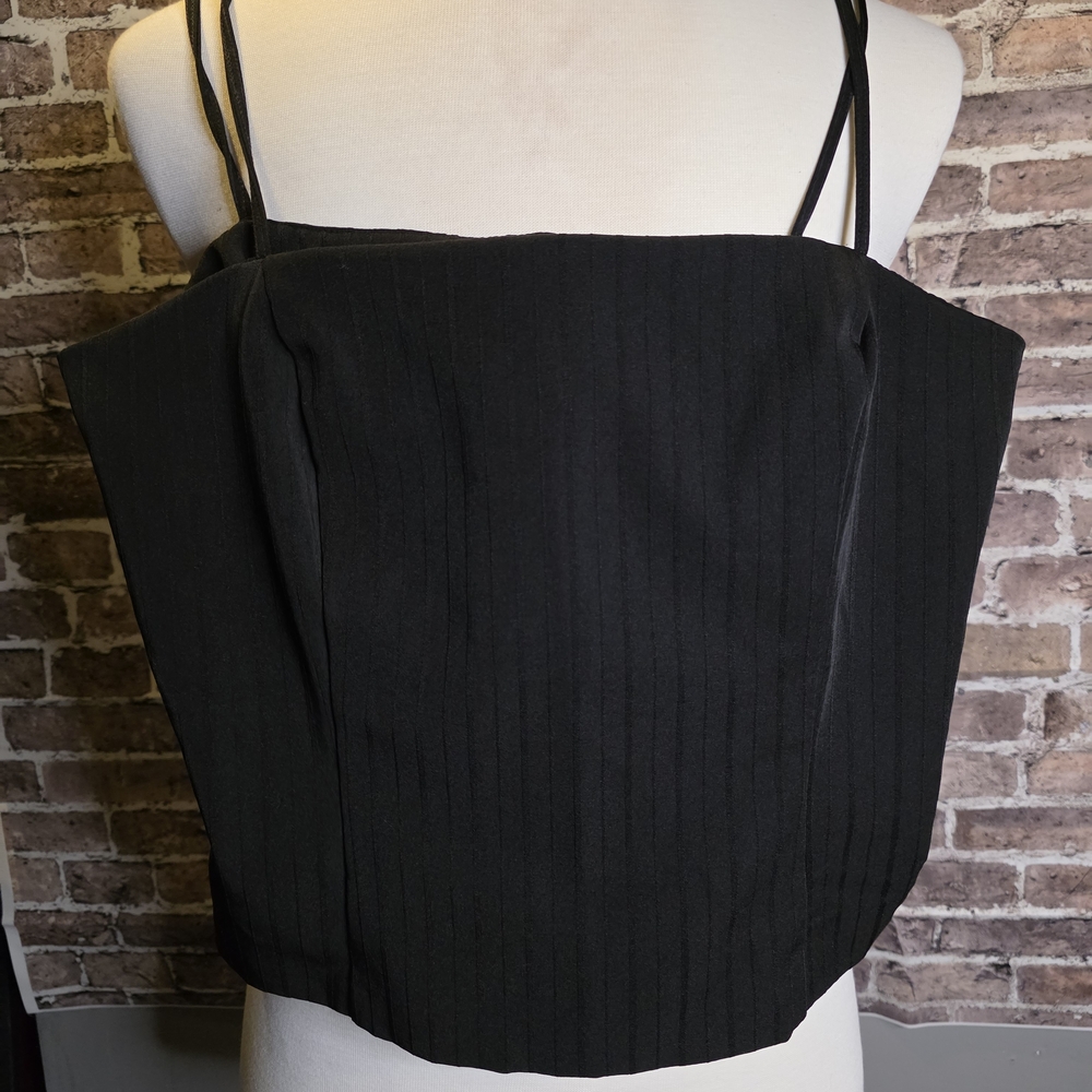 Y2K Retro Black Women's Crop Top Halter